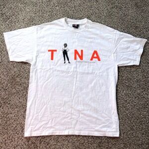Giant Tag T-Shirt Men XL White Tina Turner 24/7 1999 Tour Graphic Vintage Tee